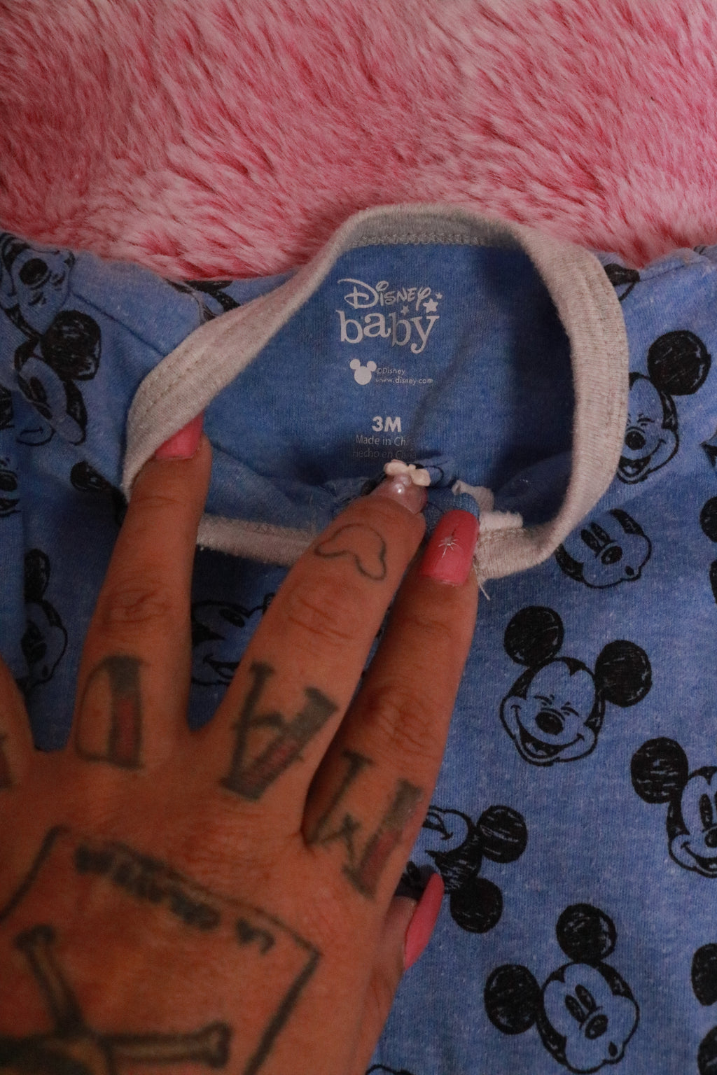 Blue Mickey pj onsie