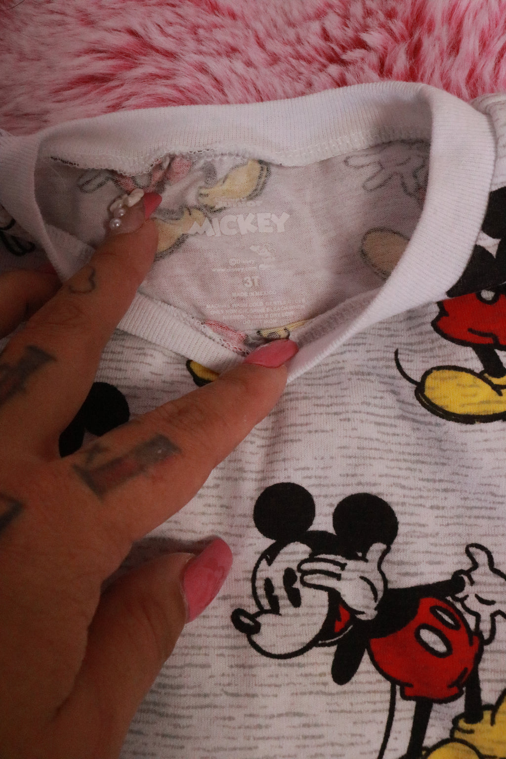 White mickey shirt