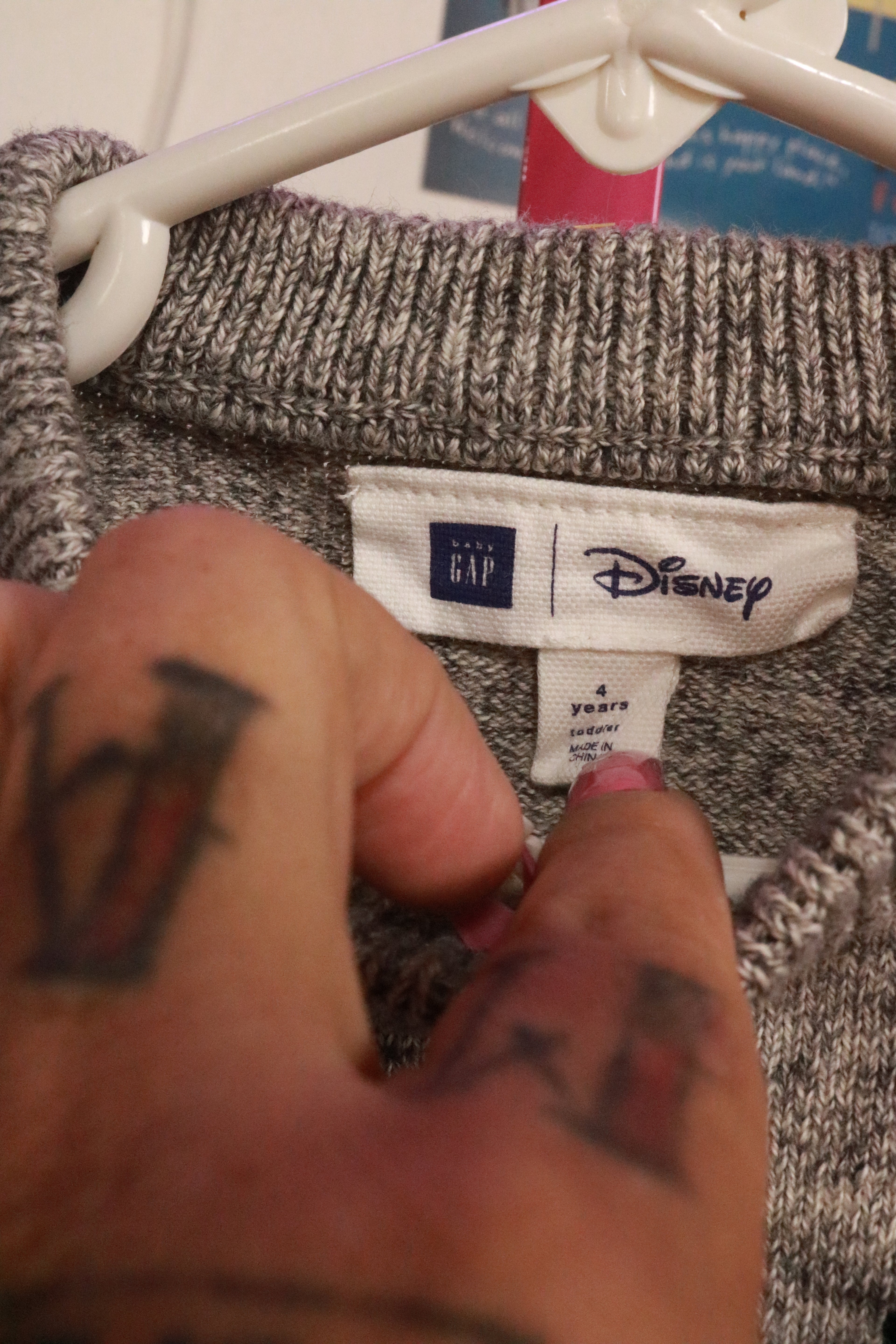 Grey Mickey knitted